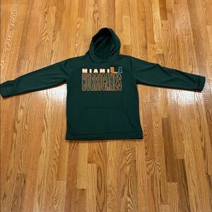 Miami Hurricanes Dark Green Hoodie with Logo